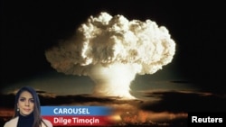 İlk hidrojen bombası denemesi sonrasında ortaya çıkan "mantar" patlama bulutu