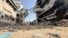 Gazze Şeridi'ndeki El Şifa Hastanesi'nin enkazı- 6 Nisan 2024.