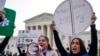 Abortion rights activist rally in front of the US Supreme Court on March 26, 2024, in Washington, DC.