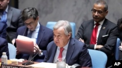 BM Genel Sekreteri Antonio Guterres de Güvenlik Konseyi'ne hitap etti.